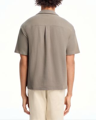 Men's Jacquard Short Sleeve Camp Shirt