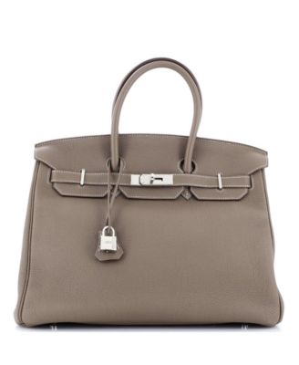 Pre-Owned HERMÈS - Pre-Owned HERMES Birkin 35 Handbag Grey Togo with Palladium Hardware