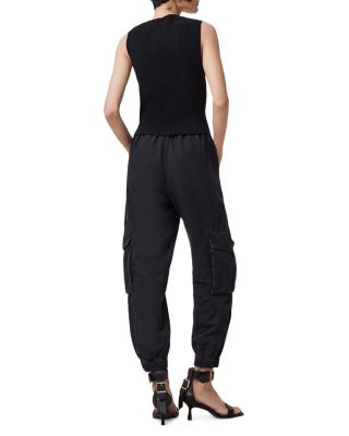 Freda High Rise Cargo Jeans in Black