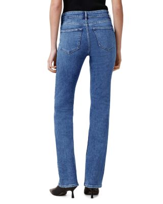 Haldan Mid Rise Slim Bootcut Jeans in Mid Indigo