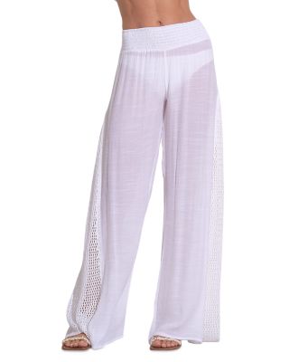 Tie Front Crocheted Top & Pull On Pants