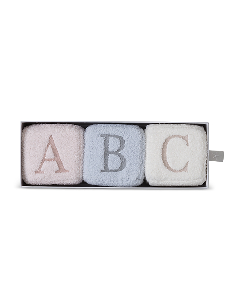 Barefoot Dreams Cozychic Baby Block Set In Pink Multi