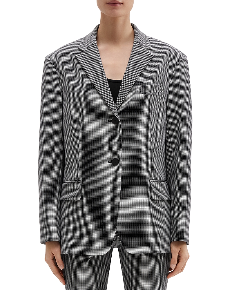 Theory Boxy Oversized Jacket In Black Multi