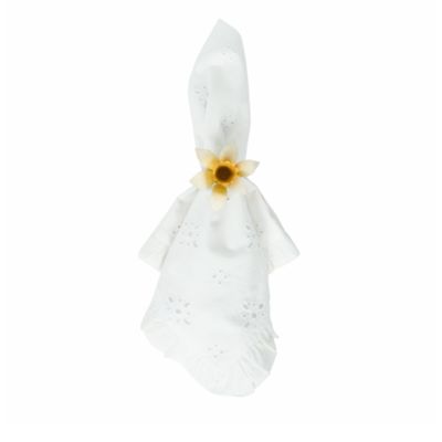 Meadow Walk Daffodil Napkin Rings, Set of 4