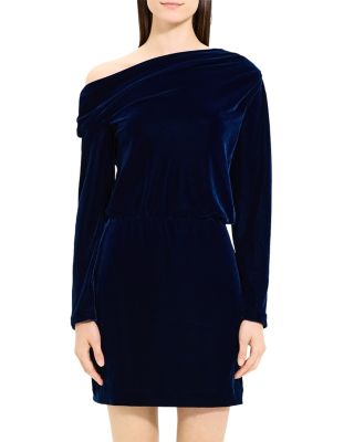 Theory - Asymmetric Neck Off Shoulder Dress