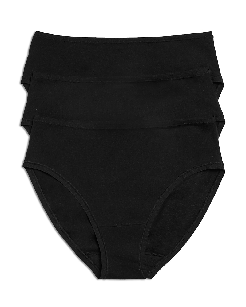Natori Bliss Bare Cotton Hipster 3-pack In Black