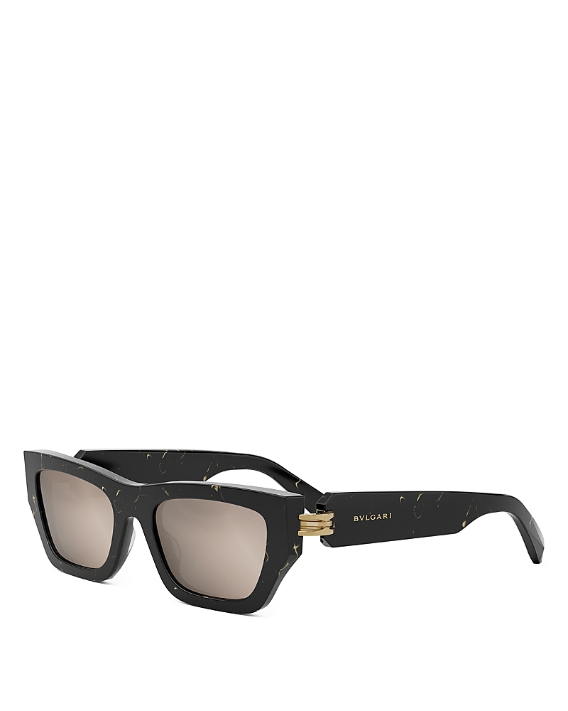 Bvlgari B. Zero1 Rectangular Sunglasses, 54mm In Black/rovieux