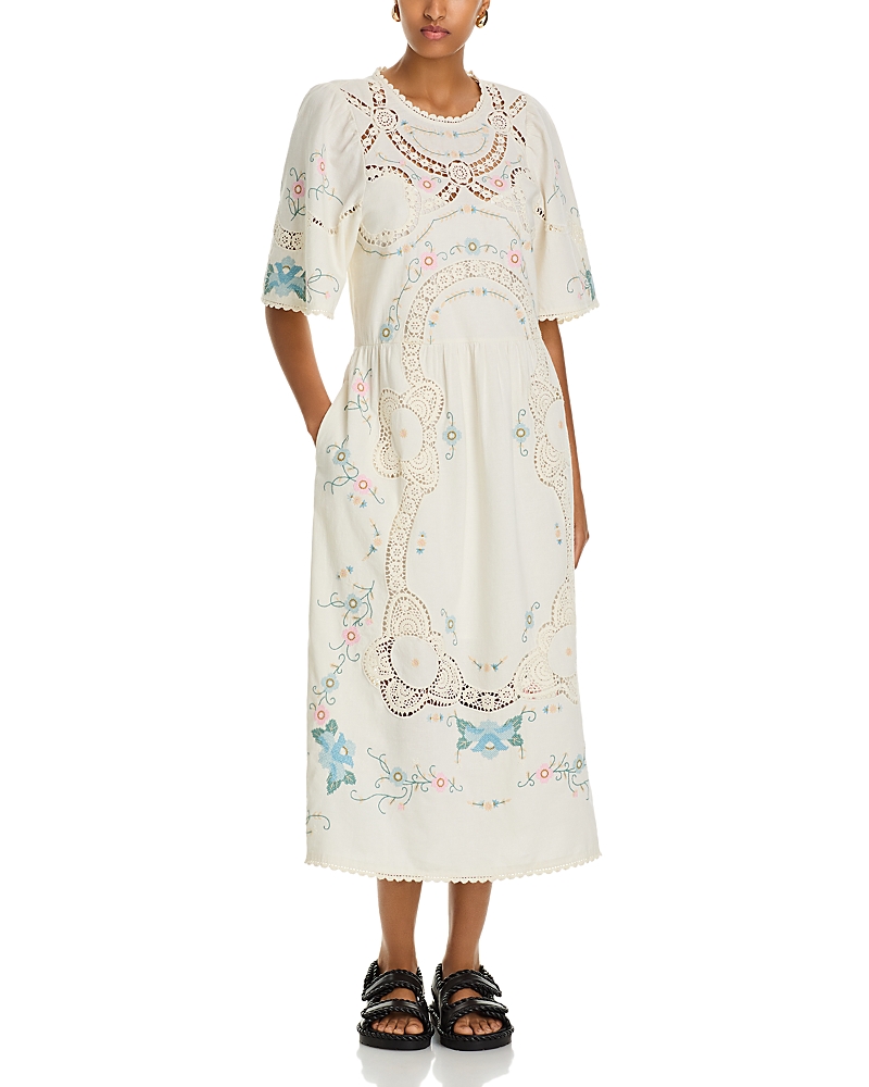 Sea Vesna Embroidered Midi Dress