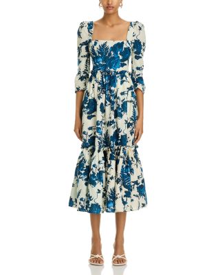 Blue Hill Linen Midi Dress