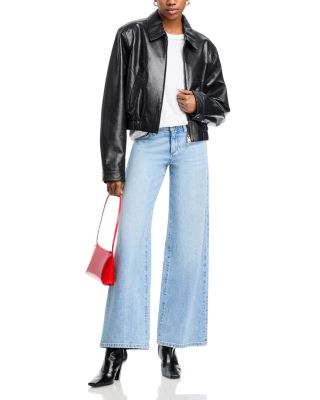 The Lou Lou Low Rise Wide Leg Jeans in Elegant