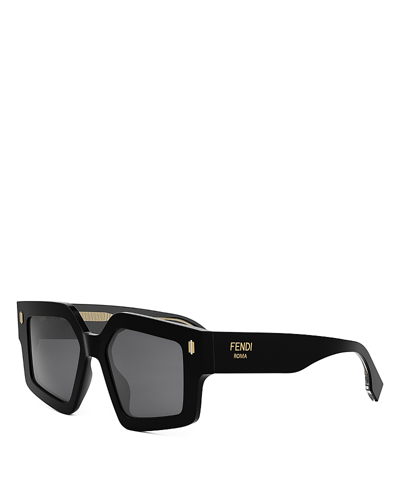 Fendi Roma Fe40162i Sunglasses In Black/smoke