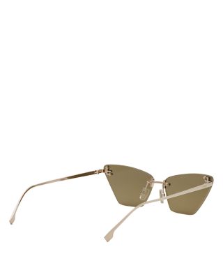 Metal First Crystal Cat Eye Sunglasses, 57mm