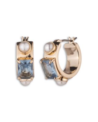Ralph Lauren - Glass Pearl Stone Hoop Earrings
