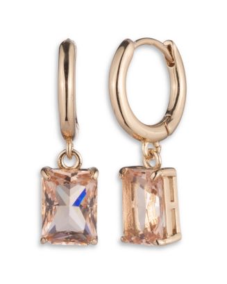 The Lauren Rhinestone Huggie Hoops-Gold main image 0