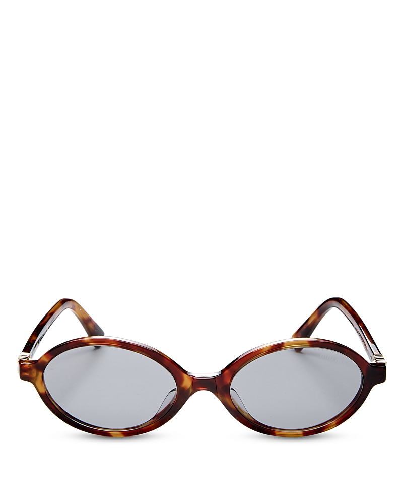 Miu Miu 0mu 04zs 21c40o Havana Mahogany Sunglasses In Gray