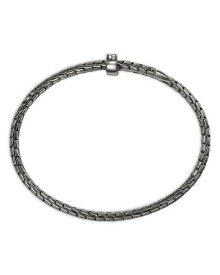 Sterling Silver Spear Diamond Pav&eacute; Flex Bypass Cuff Bracelet