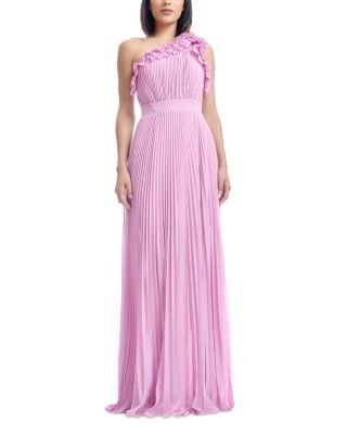 Vida Asymmetric Pleated Gown