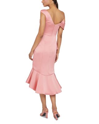 Janice Draped Asymmetric Dress