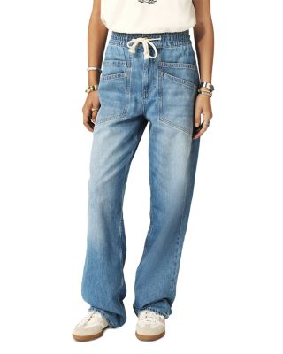 Mima High Rise Straight Jeans in Blue Jeans