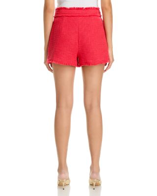 Allen Tweed Fringe Trim Shorts