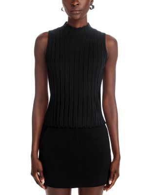 Cashmere Ribbed Sleeveless Sweater
