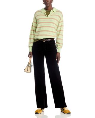 Cashmere Striped Polo Shirt