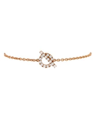 Pre-Owned HERMÈS - Pre-Owned HERMES Pre-Owned Hermes Finesse Bracelet 18K Rose Gold and Diamonds