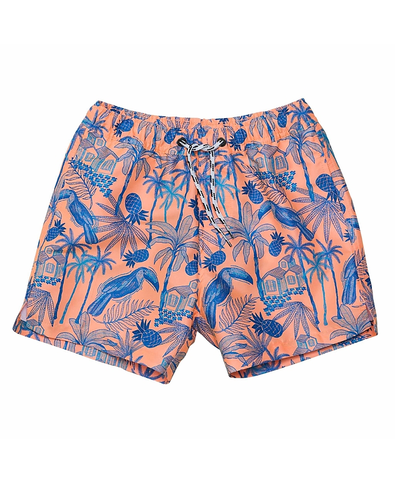Snapper Rock Boys' Tropicana Vacay Sustainable Swim Short - Little Kid, Big Kid In Orange