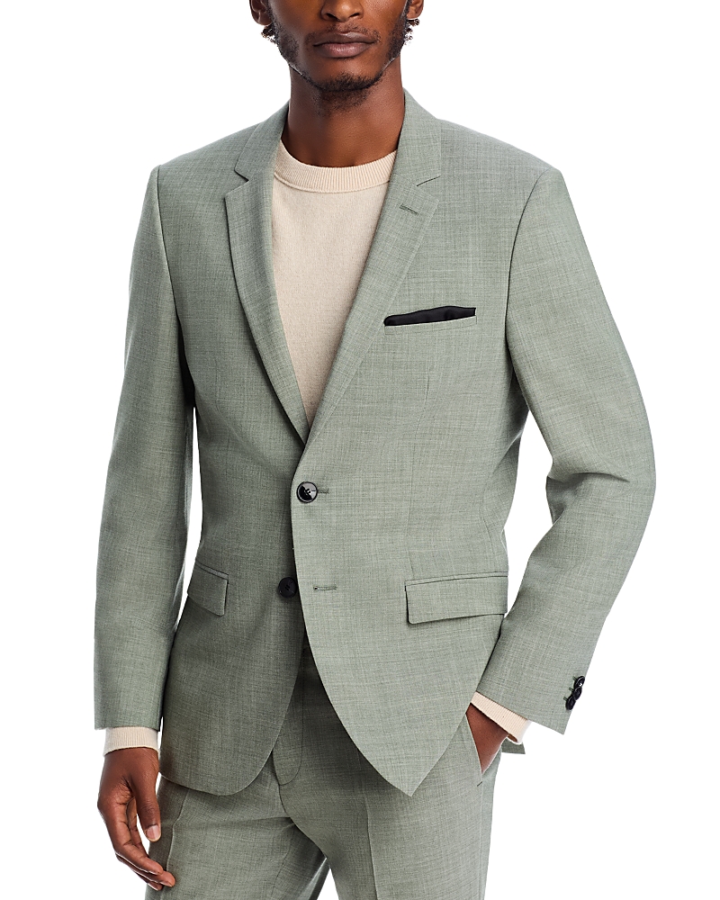 Hugo Boss Arti Melange Extra Slim Fit Suit Jacket In Open Green