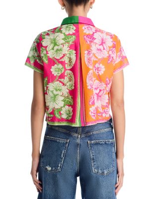 Floral Mixed Scarves Shirt