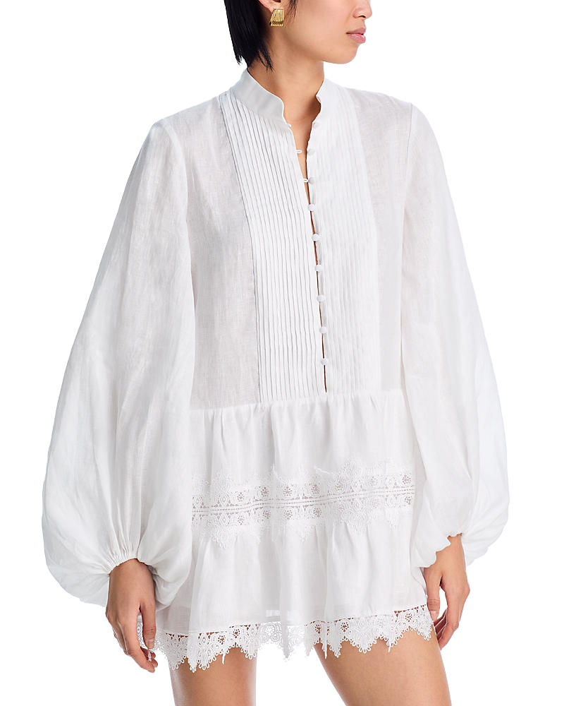 Bardot Antonia Lace Trim Mini Dress
