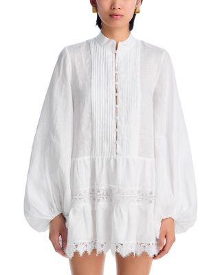 Antonia Lace Trim Mini Dress