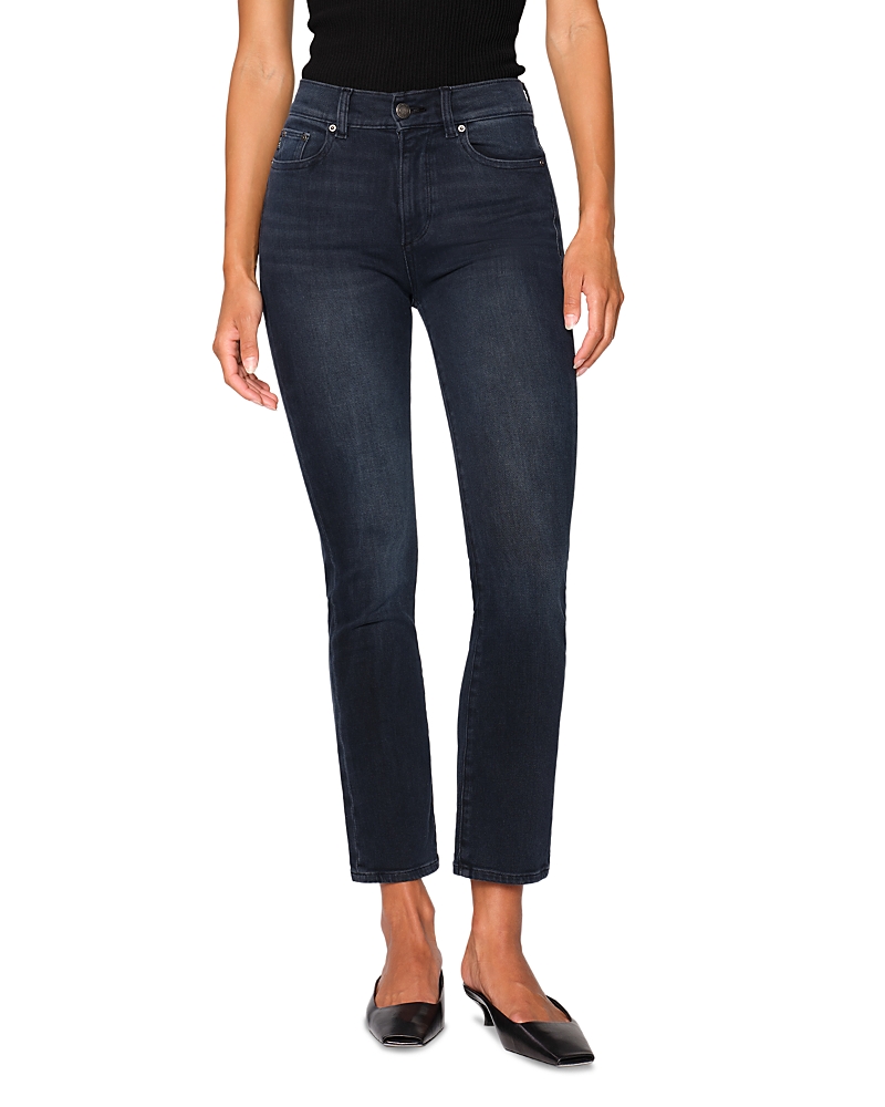 DL1961 Mara Straight Mid Rise Instasculpt Jeans in Presage