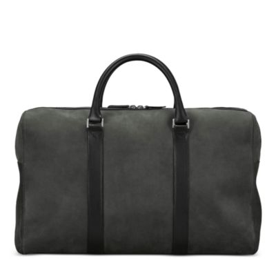 Compact Leather Weekender Bag