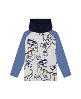 Deux par Deux - Little Boys' Raglan Hooded T-Shirt - Little Kid