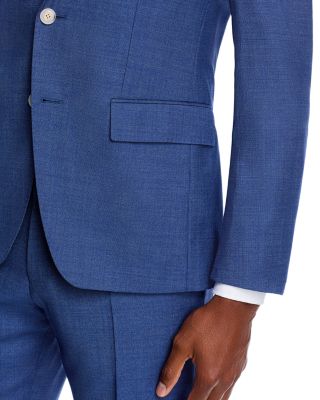 H-Huge Textured Solid Slim Fit Suit