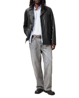 Lucas Regular Fit Leather Coat