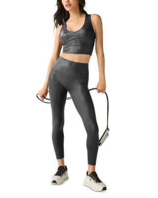 Beyond Yoga - Glow On Cropped Tank & High Waist Midi Leggings