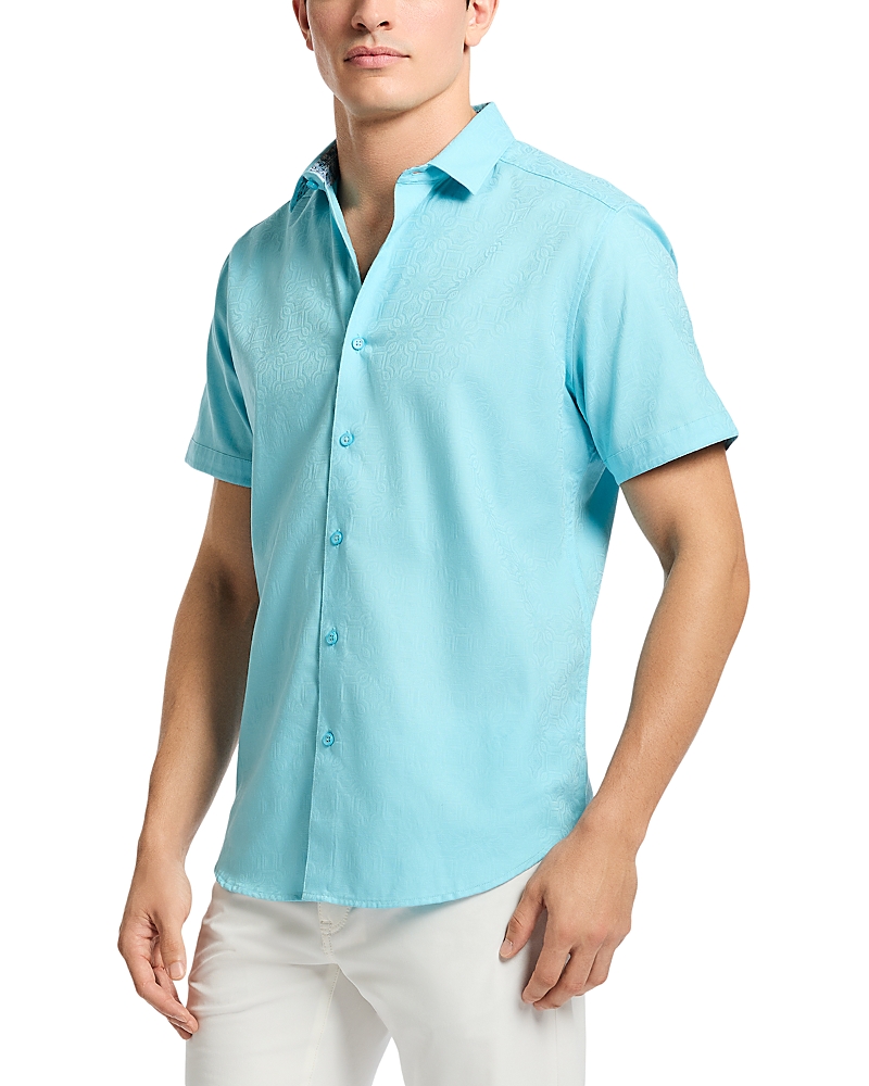 Robert Graham Odyssey Printed Short Sleeve Button Front Shirt