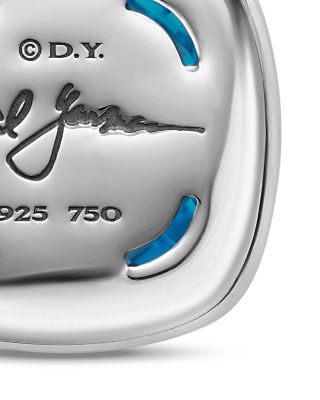 Albion&reg; Pendant in Sterling Silver with 18K Yellow Gold and Blue Topaz, 15mm