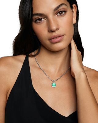 Albion&reg; Pendant in Sterling Silver with Lagoon Orchid and Diamonds, 11mm