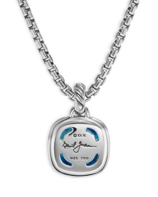 Albion&reg; Pendant in Sterling Silver with 18K Yellow Gold and Blue Topaz, 11mm