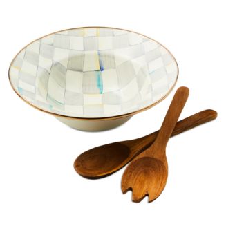 MacKenzie-Childs Sterling Check® Salad Serving Set | Bloomingdale's