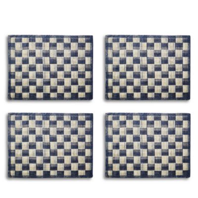 Navy Sinamay Placemats, Set of 4