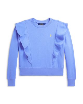 Ralph Lauren - Girls' Ruffled French Terry Sweatshirt - Big Kid
