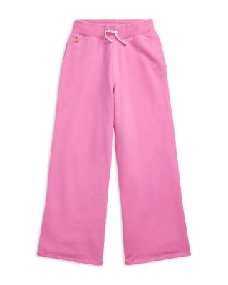 Ralph Lauren - Girls' French Terry Wide Leg Sweatpants - Little Kid, Big Kid