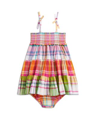 Ralph Lauren - Girls' Plaid Cotton Madras Dress & Bloomer - Baby