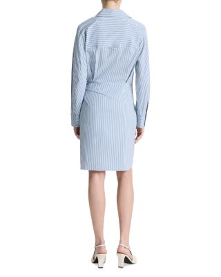 Furrow Stripe Wrap Dress