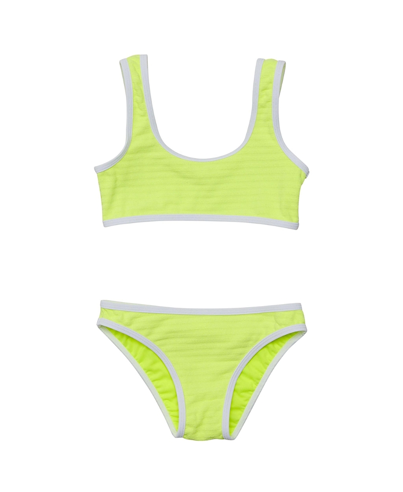 Snapper Rock Girls' Citron Zest Crop Bikini - Little Kid, Big Kid In Yellow