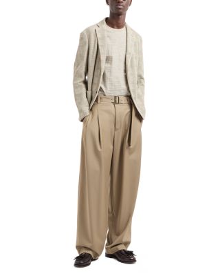 Regular Fit Knit Window Pane Cotton Blazer